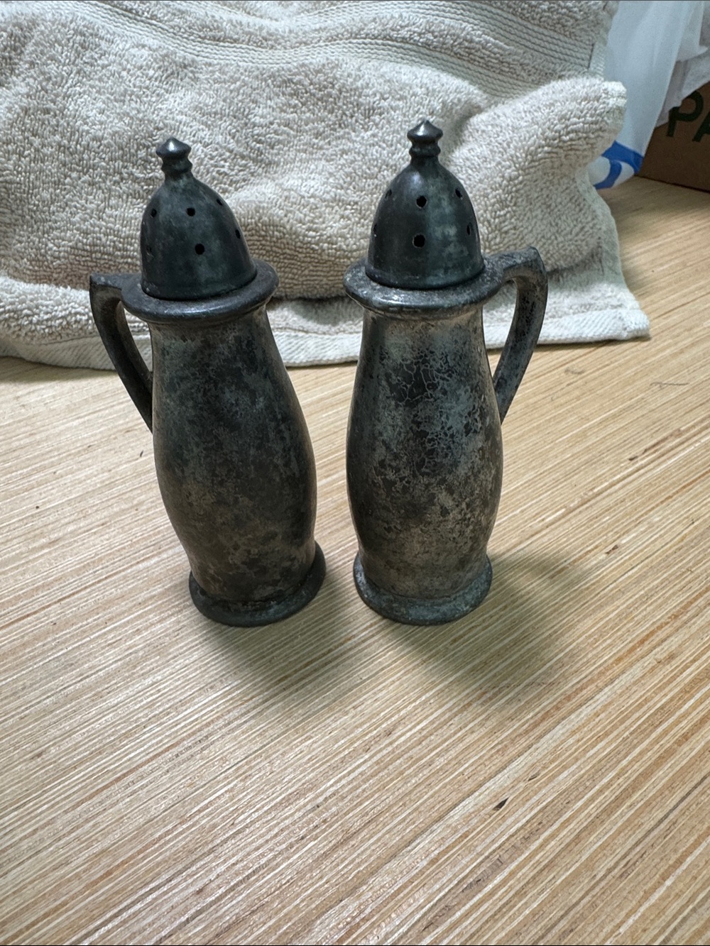 Vintage-Style Pewter Salt and Pepper Shaker Set - by Salem Pewter